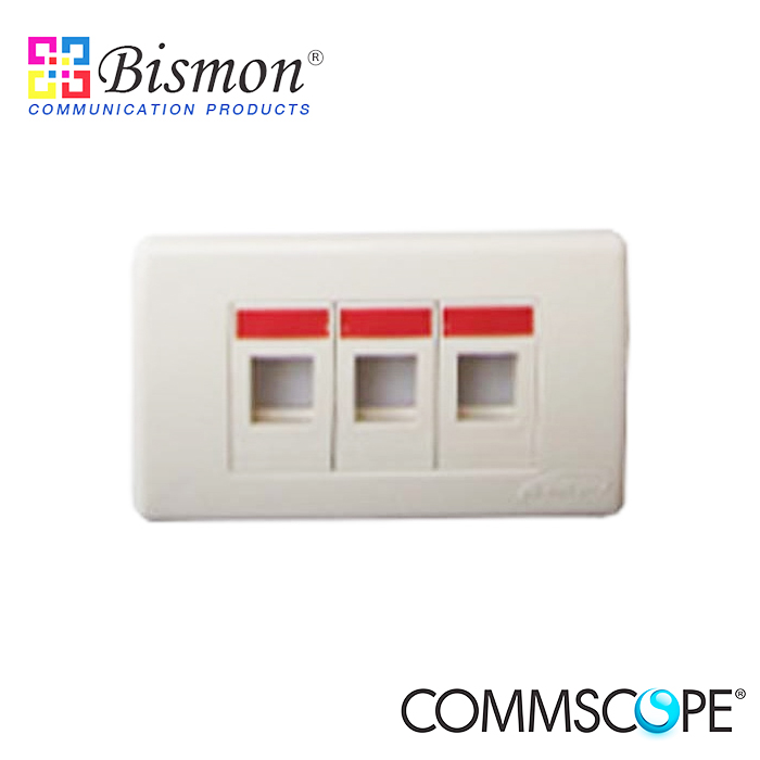 Commscope-Face-Plate-Kits-Decorator-Standard-3-Port-White
